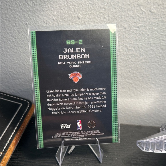 Topps Scan & Slam Holographic Jalen Brunson New York Knicks - Picture 2 of 2